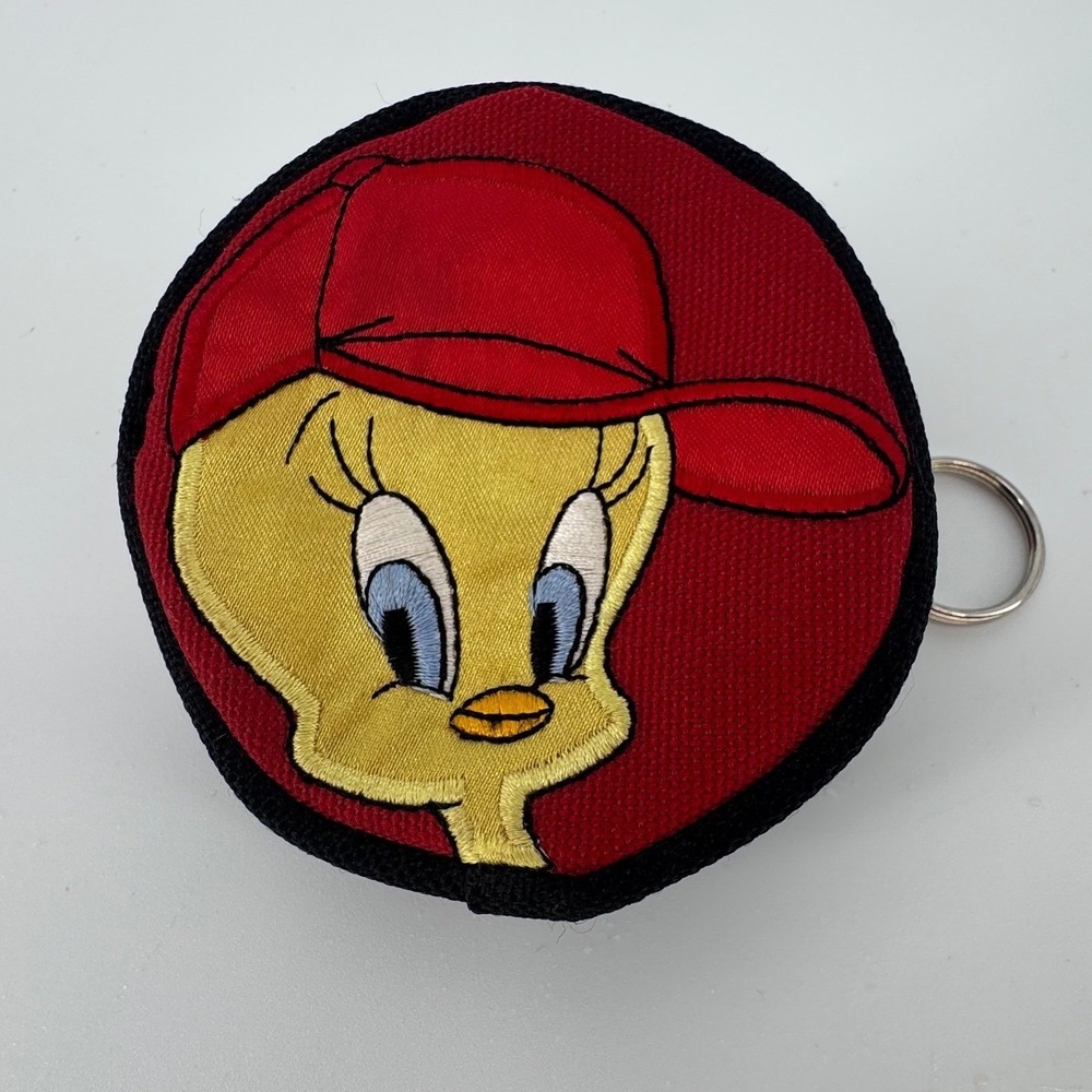 Warner Bros Vintage 1997 Looney Tunes Tweety Bird Coin Purse/Keychain Pouch